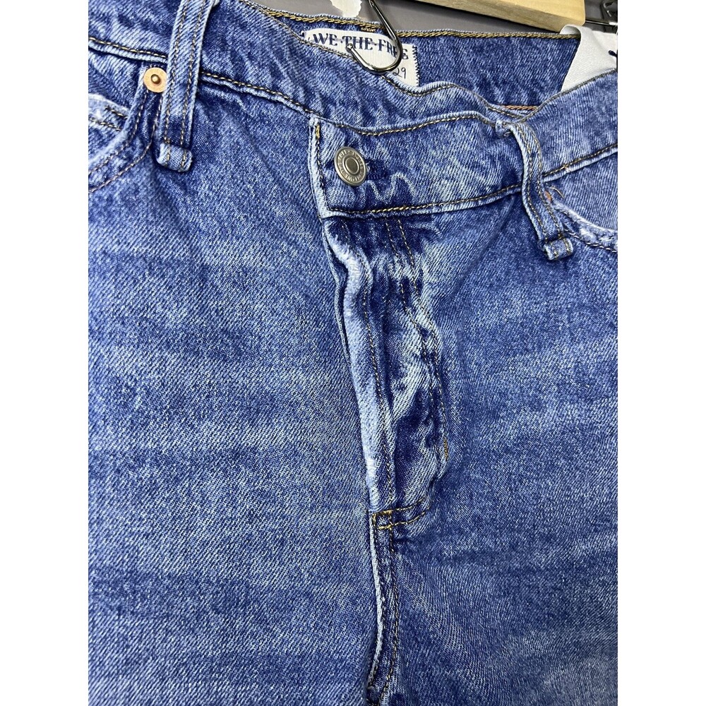 We The Free Shorts Womens 29 Blue Boomerang High Rise Cutoff Frayed Hem Denim - Picture 3 of 11